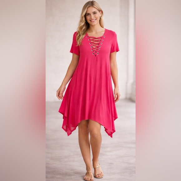Bungee Lace-Up Swing Dress - Picture 2 of 10